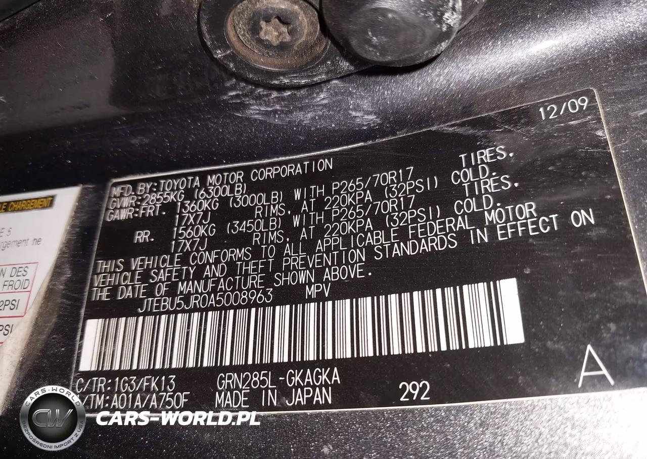 2010 Toyota 4Runner Sr5 V6 VIN:JTEBU5JR0A5008963 - 9