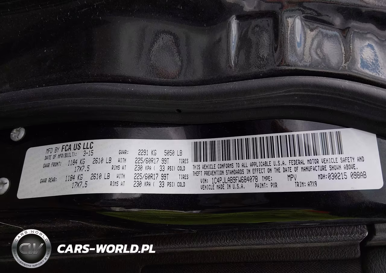 2015 Jeep Cherokee Sport VIN:1C4PJLAB9FW684078 - 9