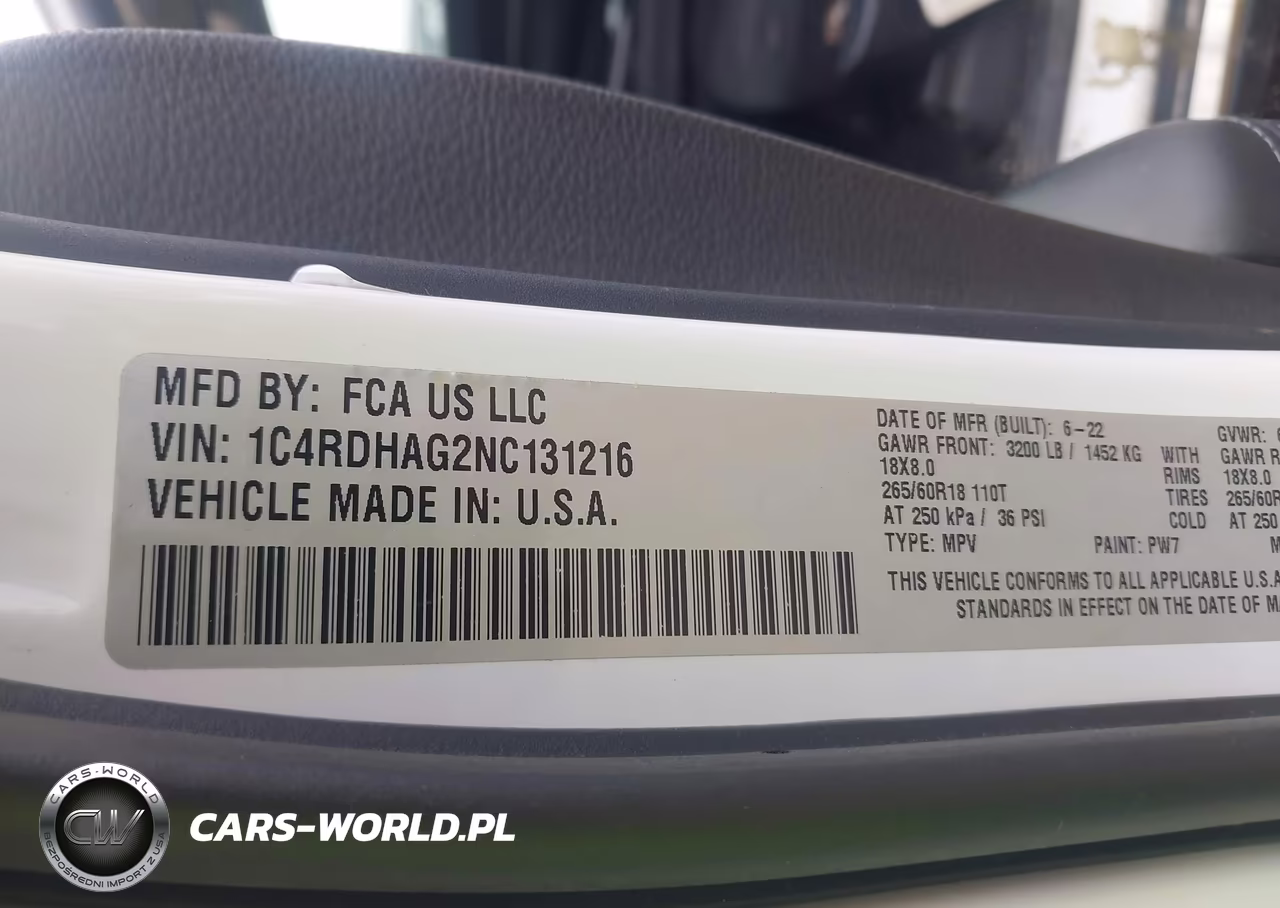 2022 Dodge Durango Sxt Rwd VIN:1C4RDHAG2NC131216 - 9
