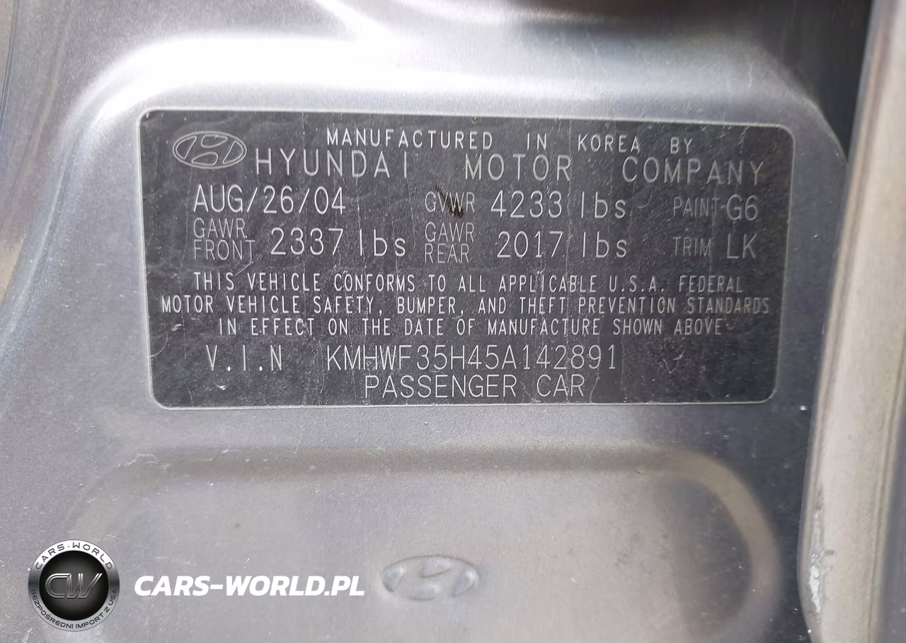 2005 Hyundai Sonata Gls-Lx VIN:KMHWF35H45A142891 - 9