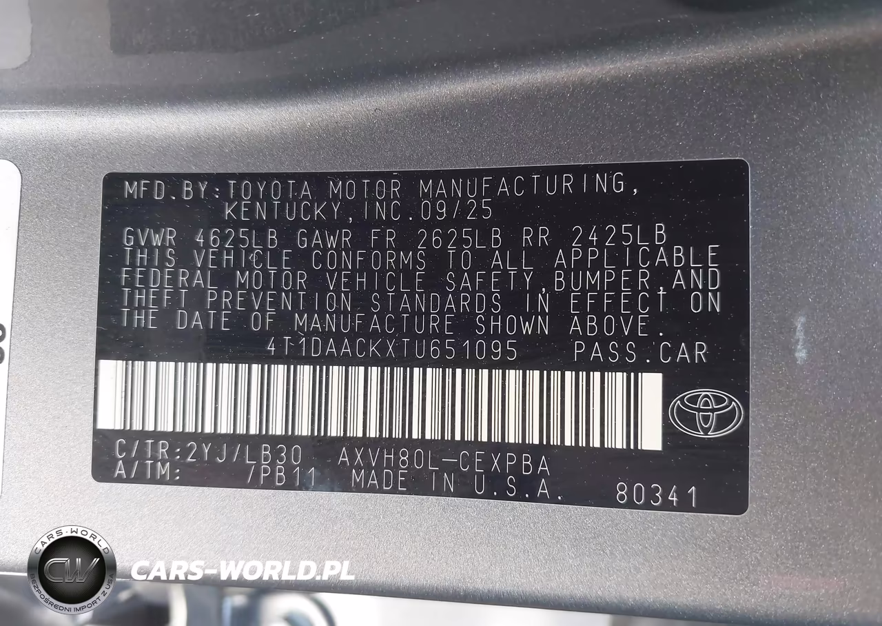 2026 Toyota Camry Xse VIN:4T1DAACKXTU651095 - 9