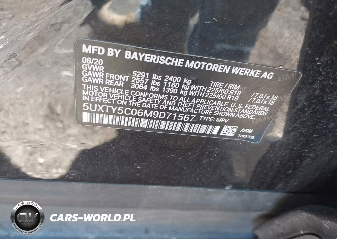 2021 BMW X3 xDrive30I VIN:5UXTY5C06M9D71567 - 9