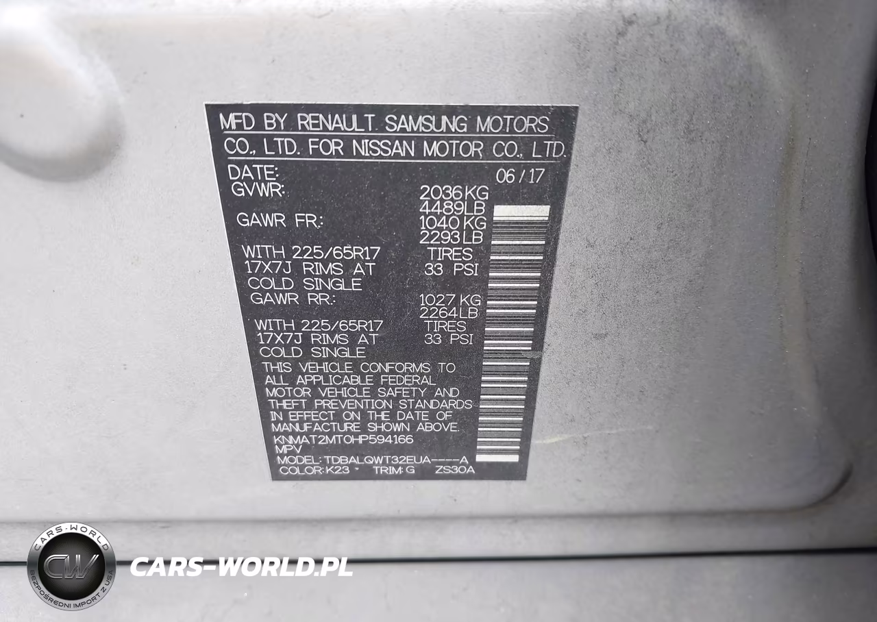 2017 Nissan Rogue Sv VIN:KNMAT2MT0HP594166 - 9