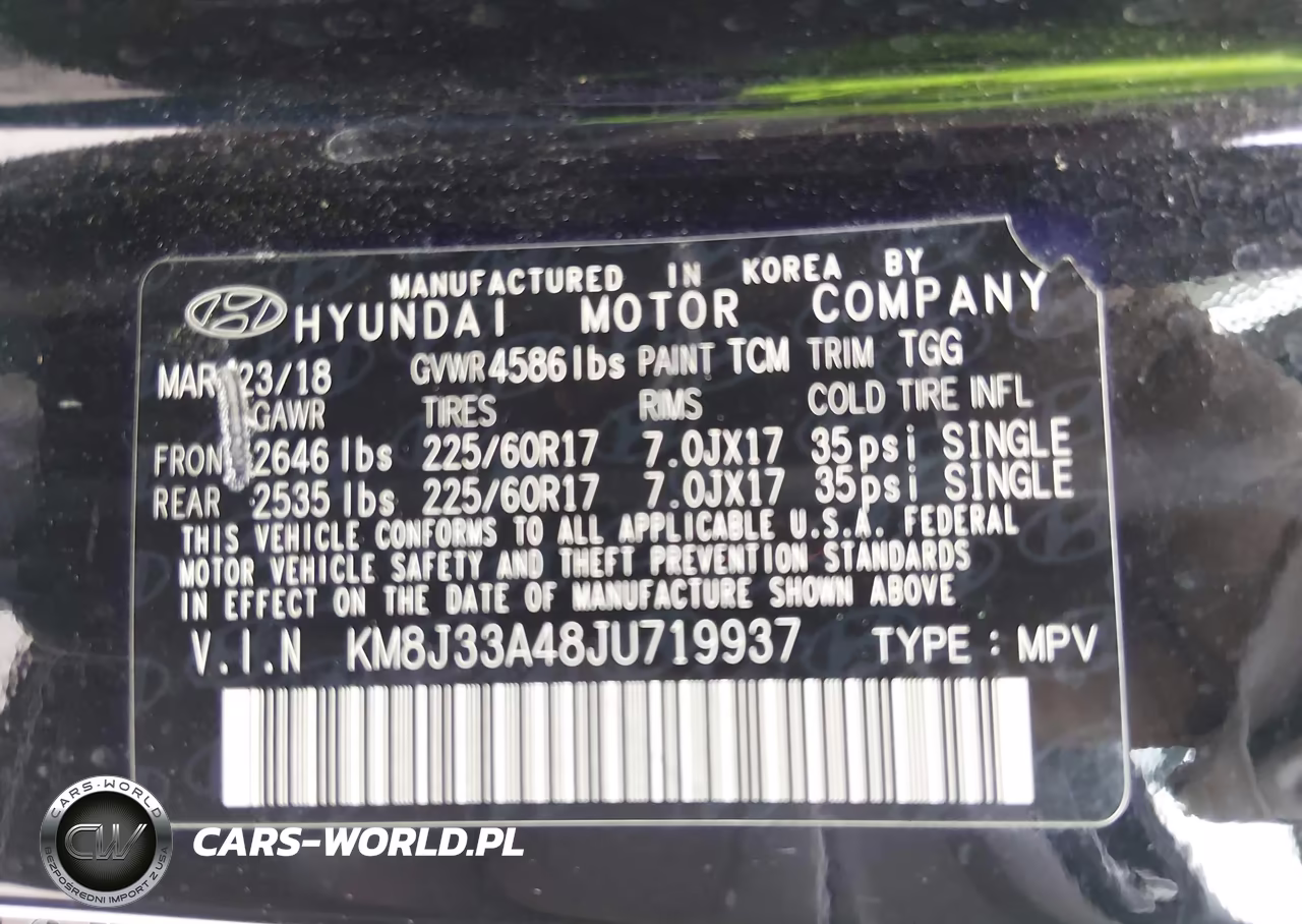 2018 Hyundai Tucson Sel VIN:KM8J33A48JU719937 - 9