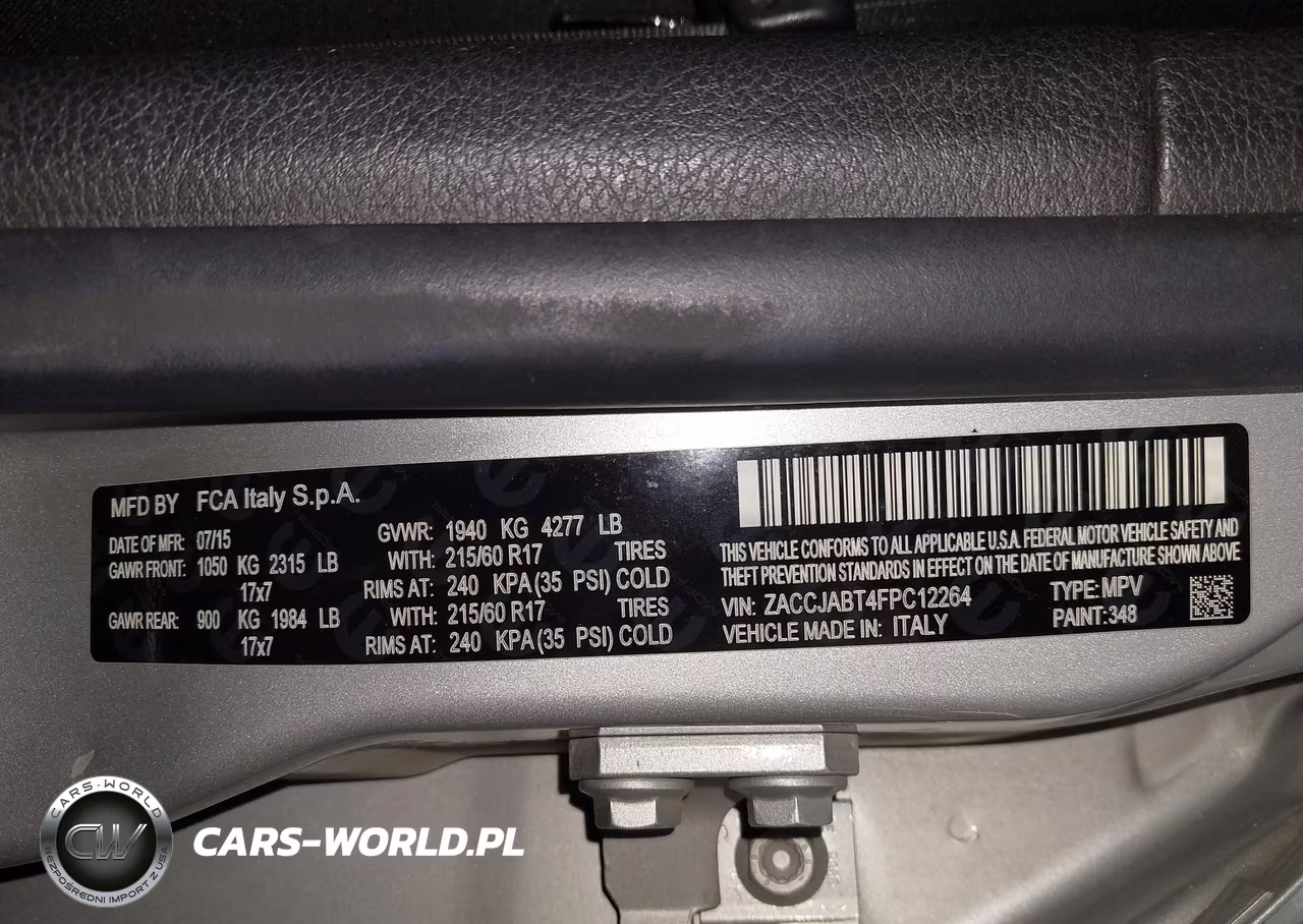 2015 Jeep Renegade Latitude VIN:ZACCJABT4FPC12264 - 9