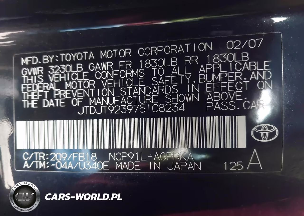 2007 Toyota Yaris VIN:JTDJT923975108234 - 9