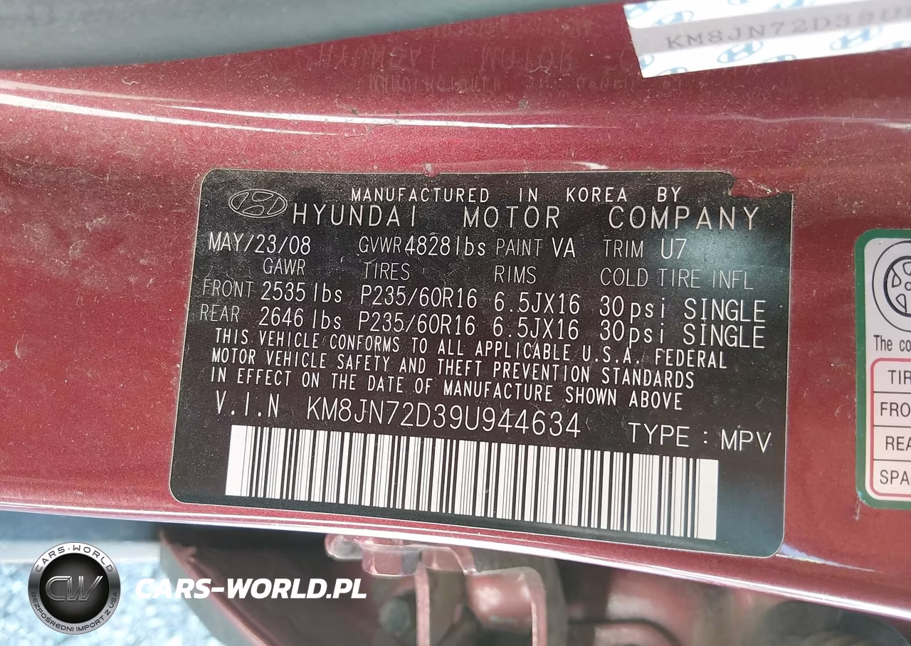 2009 Hyundai Tucson Se VIN:KM8JN72D39U944634 - 9