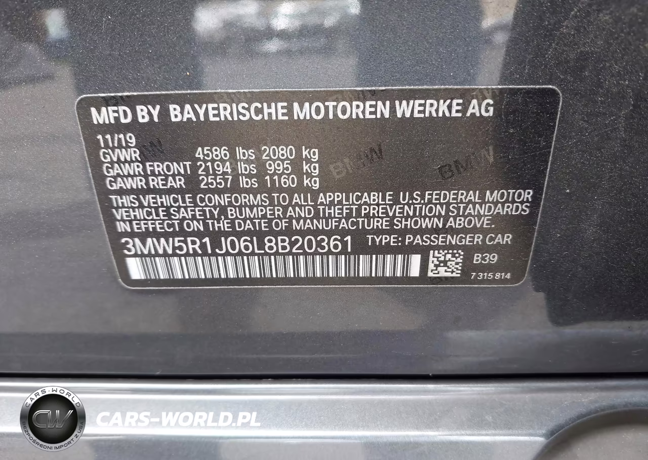 2020 BMW 330I VIN:3MW5R1J06L8B20361 - 9