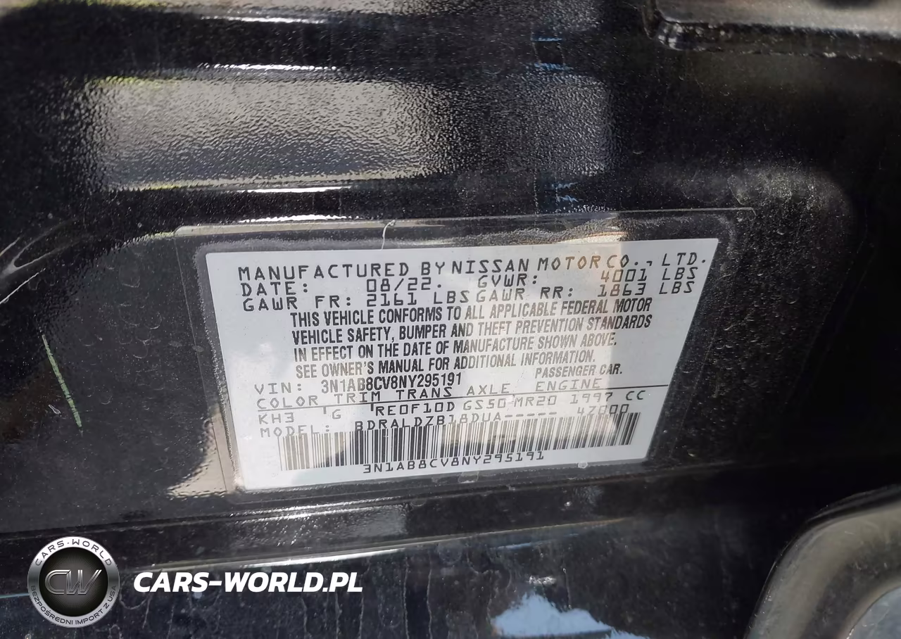2022 Nissan Sentra Sv Xtronic Cvt VIN:3N1AB8CV8NY295191 - 9