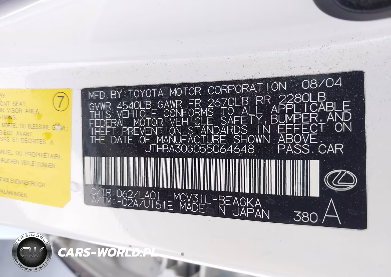 2005 Lexus Es 330 VIN:JTHBA30G055064648 - 9