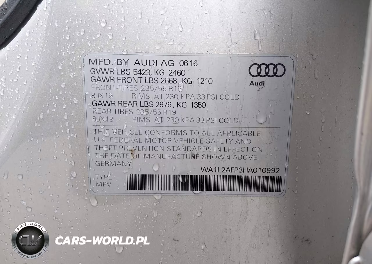 2017 Audi Q5 2.0T Premium VIN:WA1L2AFP3HA010992 - 9