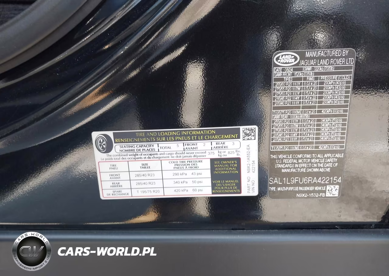 2024 Land Rover Range Rover Sport Dynamic Se VIN:SAL1L9FU6RA422154 - 9
