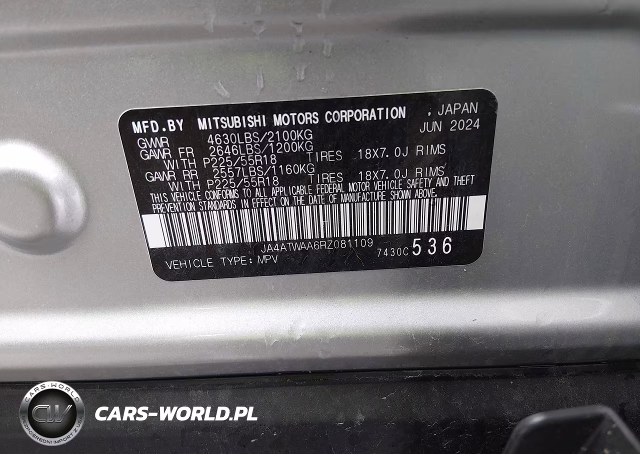 2024 Mitsubishi Eclipse Cross Se S-Awc-Sel S-Awc VIN:JA4ATWAA6RZ081109 - 9