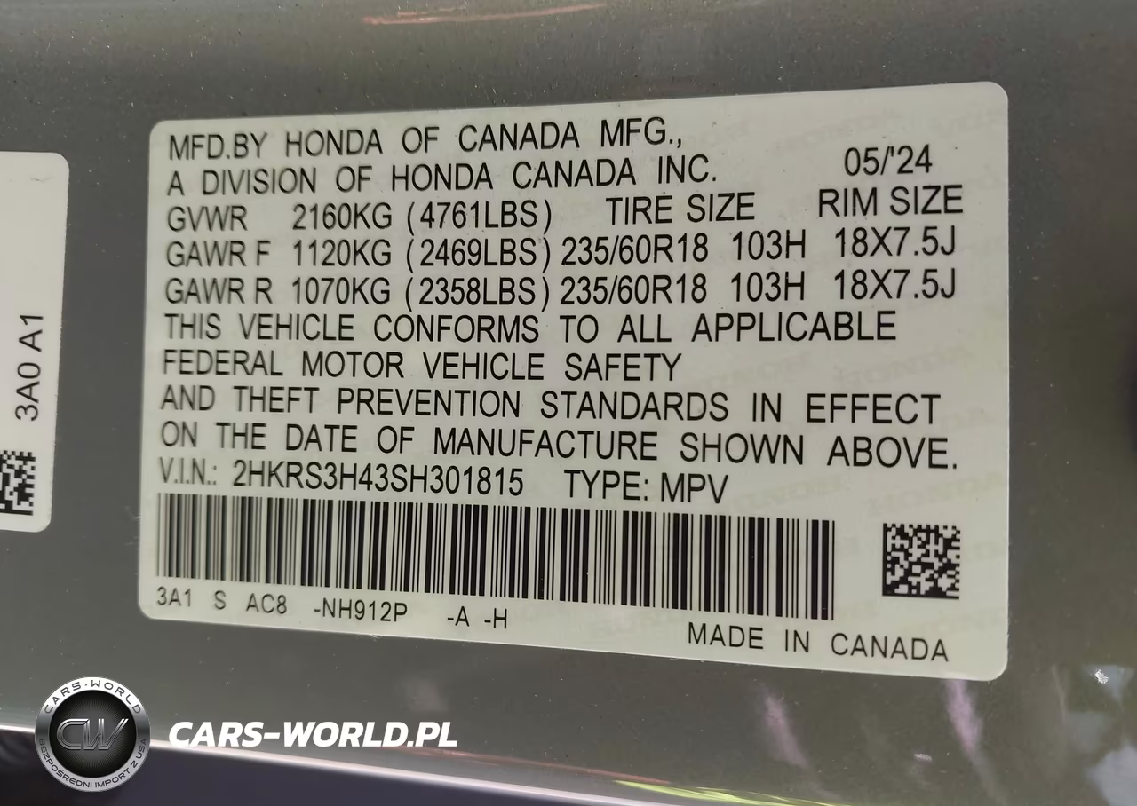 2025 Honda Cr-V Ex 2Wd VIN:2HKRS3H43SH301815 - 9