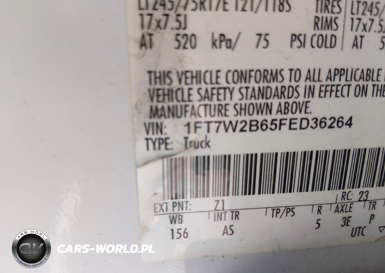 2015 Ford F-250 Xl VIN:1FT7W2B65FED36264 - 9