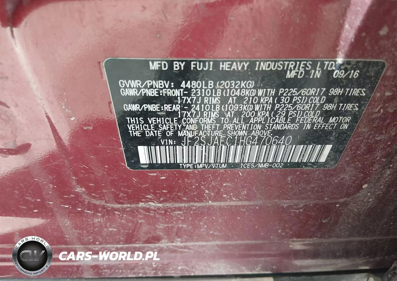 2017 Subaru Forester 2.5I Premium VIN:JF2SJAEC1HG470640 - 9