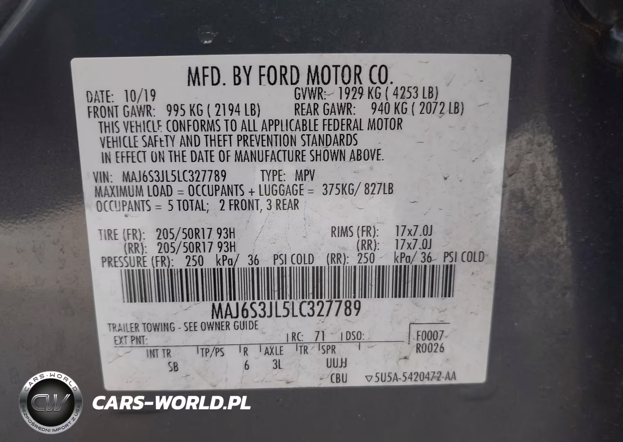2020 Ford Ecosport Ses VIN:MAJ6S3JL5LC327789 - 9