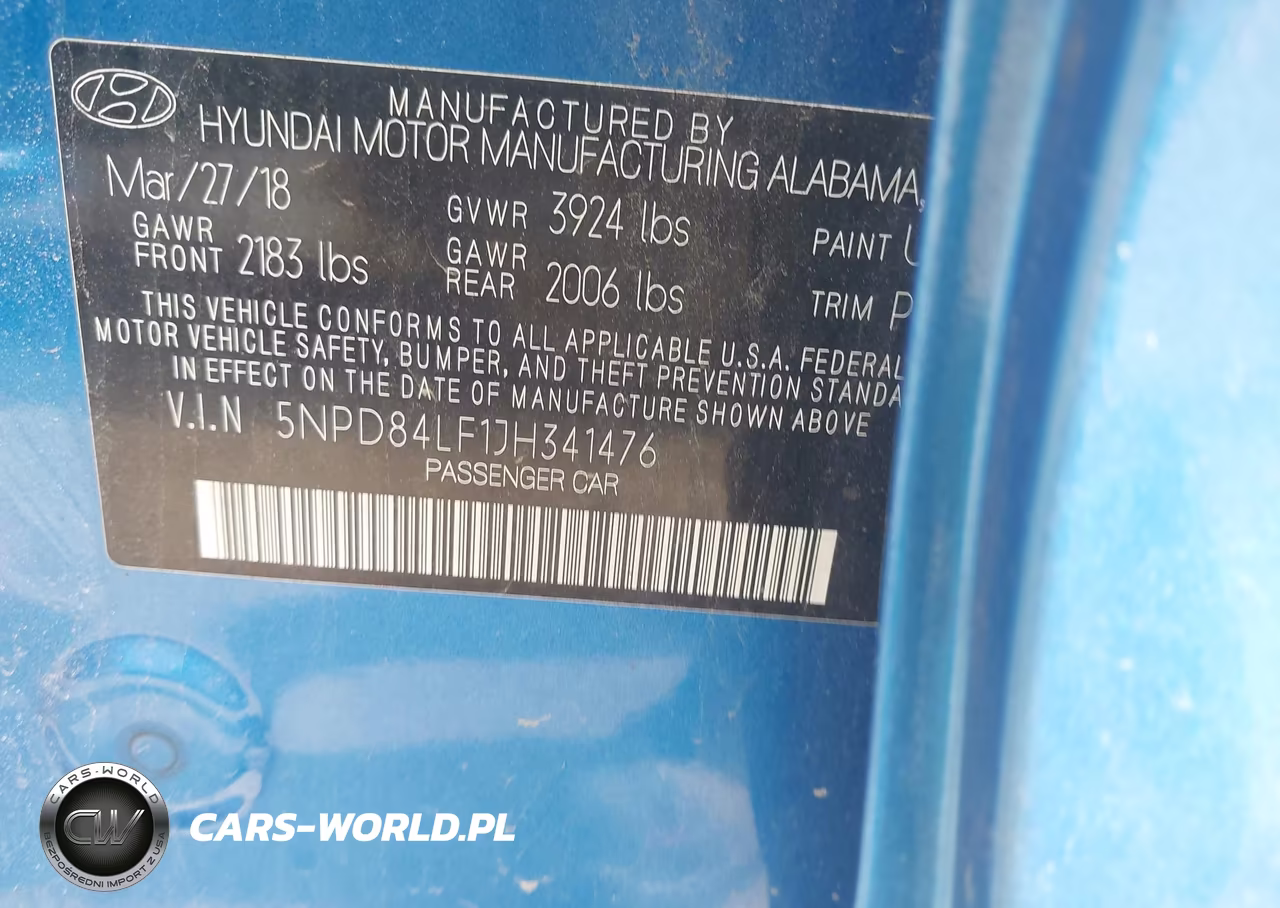 2018 Hyundai Elantra Sel VIN:5NPD84LF1JH341476 - 9