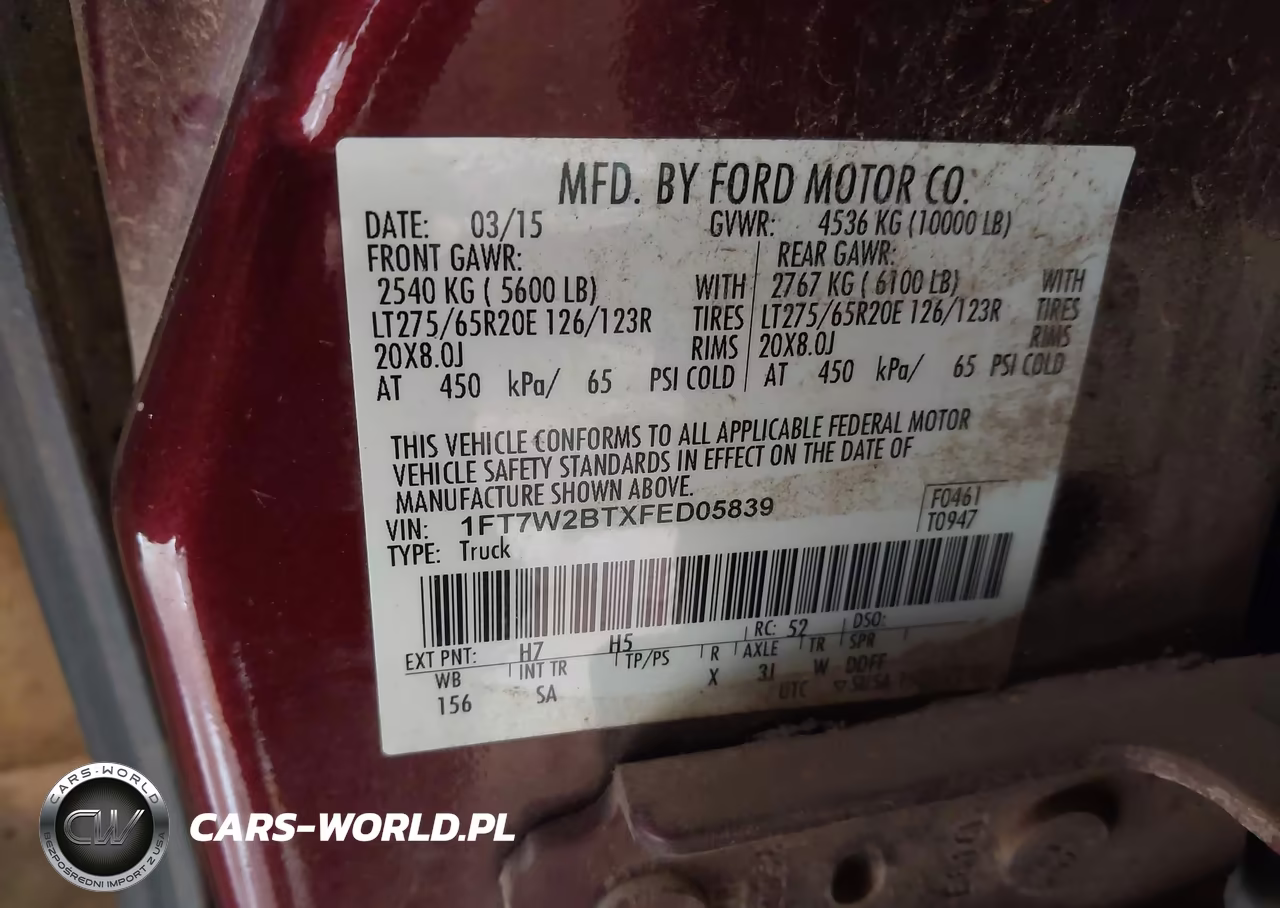 2015 Ford F-250 Lariat VIN:1FT7W2BTXFED05839 - 9