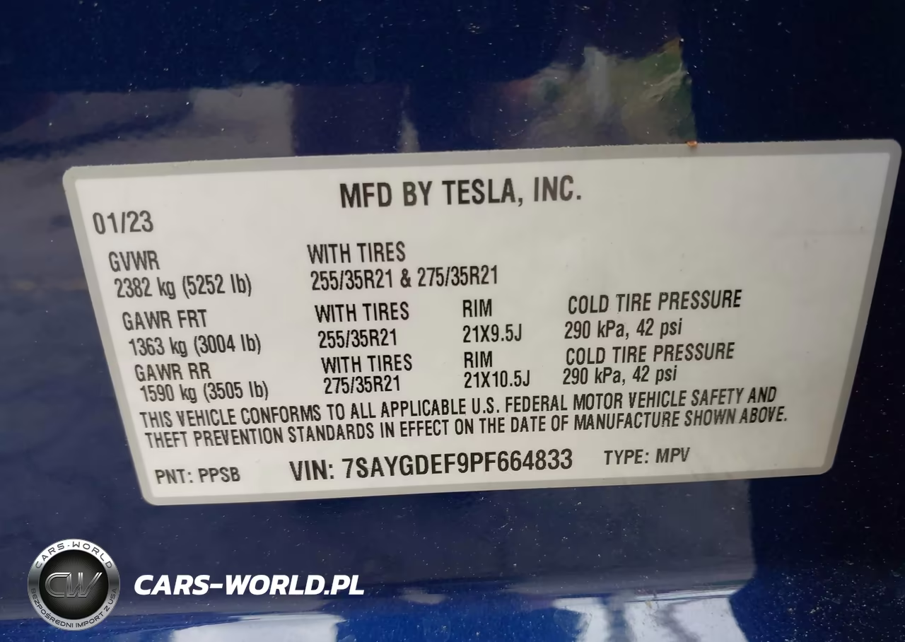 2023 Tesla Model Y Performance Dual Motor All-Wheel Drive VIN:7SAYGDEF9PF664833 - 9