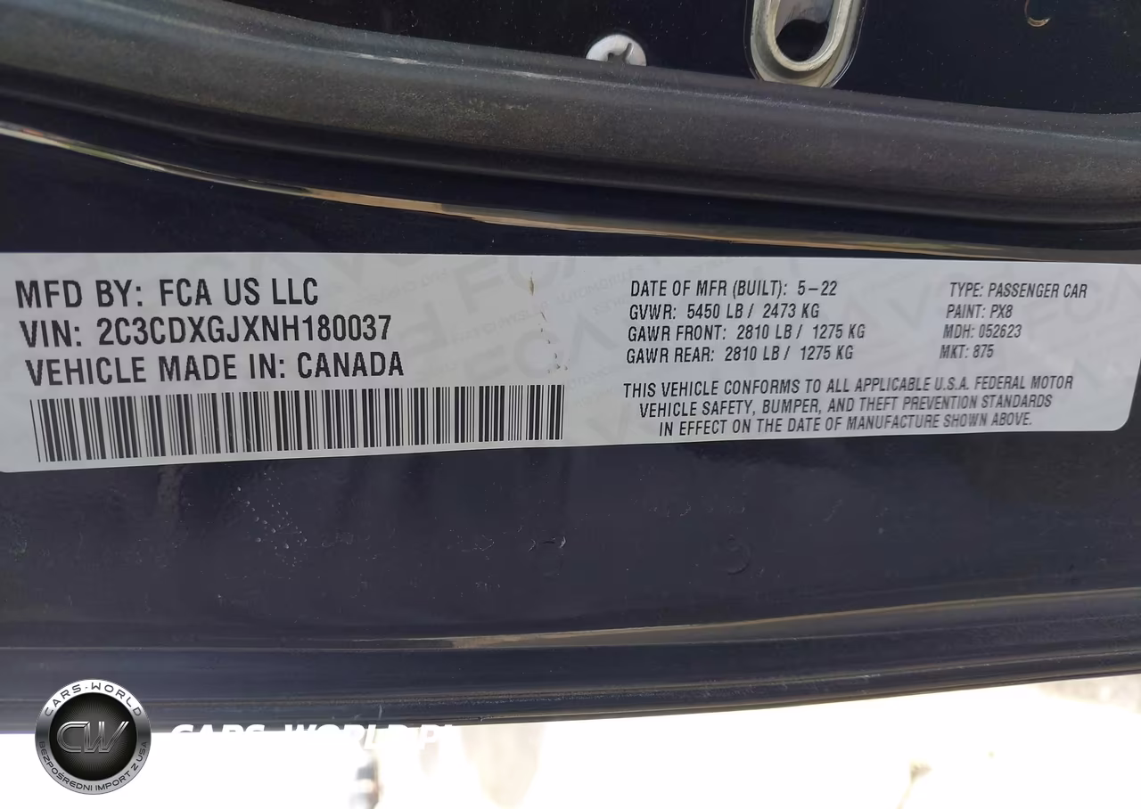2022 Dodge Charger Scat Pack VIN:2C3CDXGJXNH180037 - 9