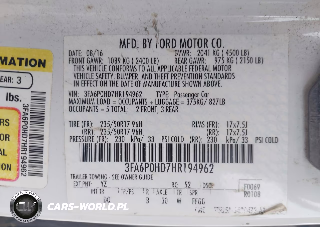 2017 Ford Fusion Se VIN:3FA6P0HD7HR194962 - 9