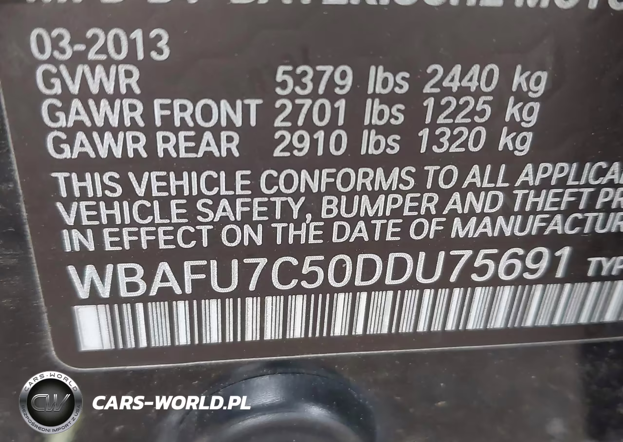 2013 BMW 535I xDrive VIN:WBAFU7C50DDU75691 - 9