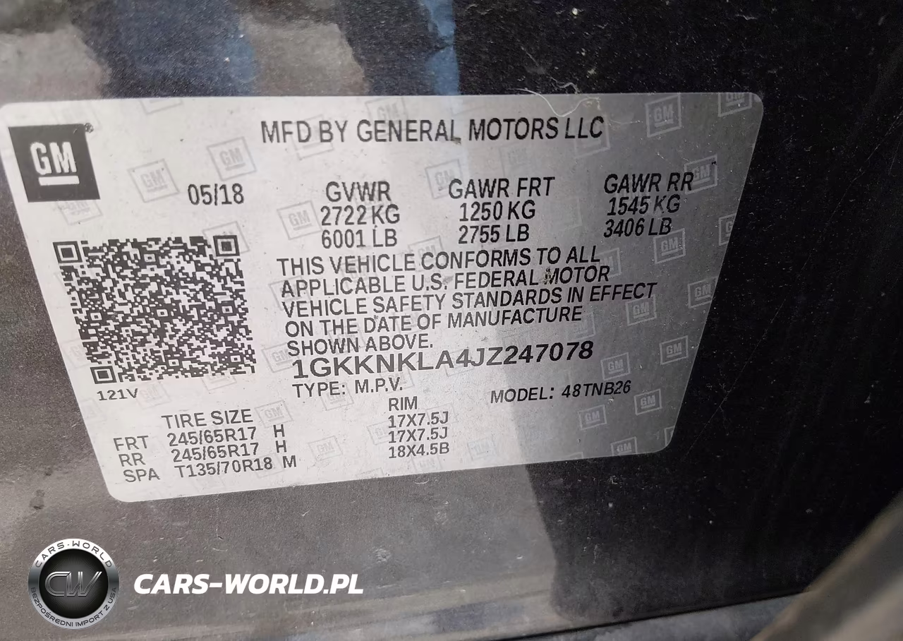 2018 GMC Acadia Sle-1 VIN:1GKKNKLA4JZ247078 - 9
