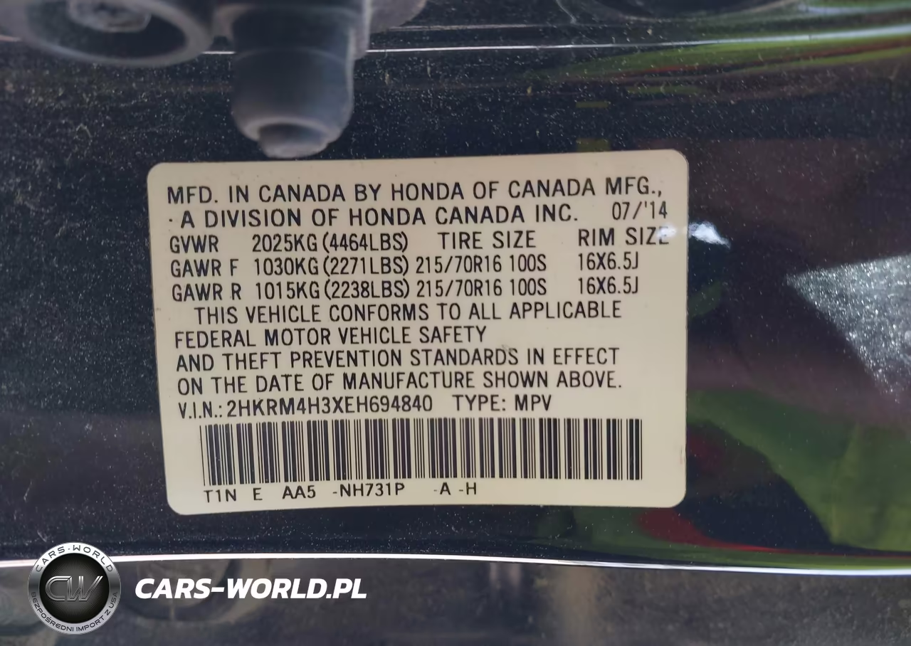 2014 Honda Cr-V Lx VIN:2HKRM4H3XEH694840 - 9