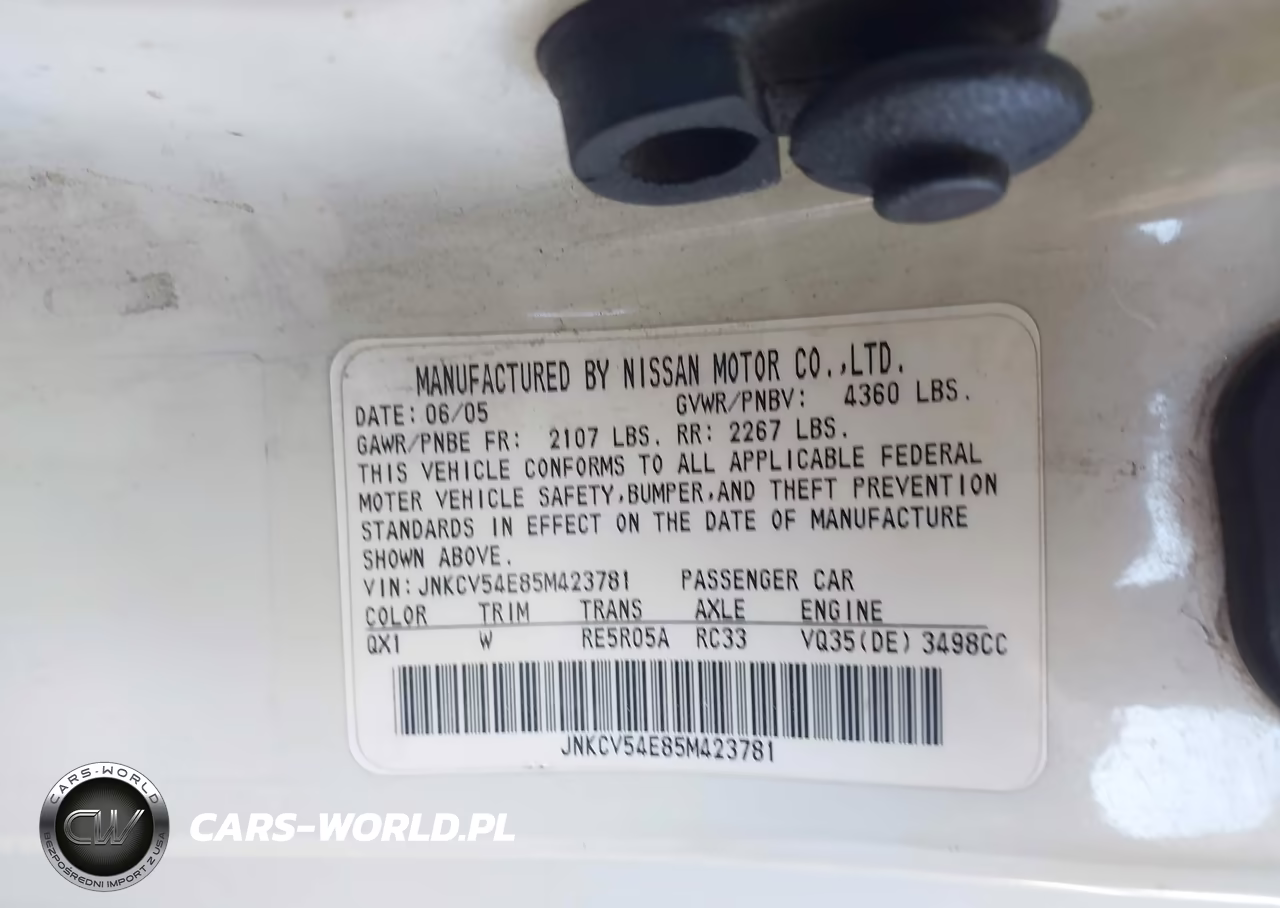 2005 Infiniti G35 VIN:JNKCV54E85M423781 - 9