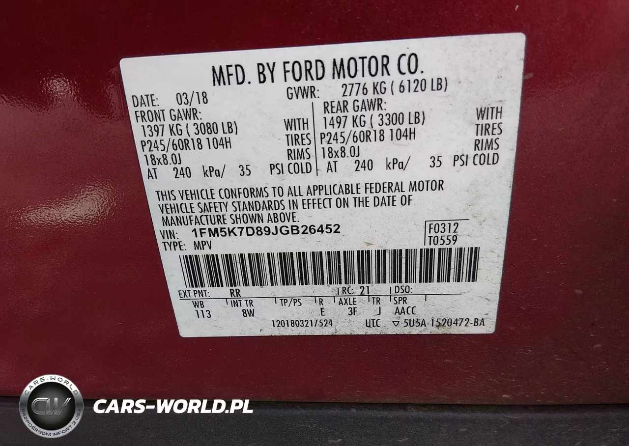 2018 Ford Explorer Xlt VIN:1FM5K7D89JGB26452 - 9