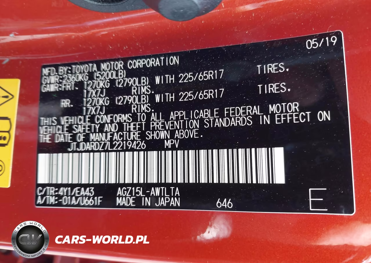 2020 Lexus Nx 300 VIN:JTJDARDZ7L2219426 - 9