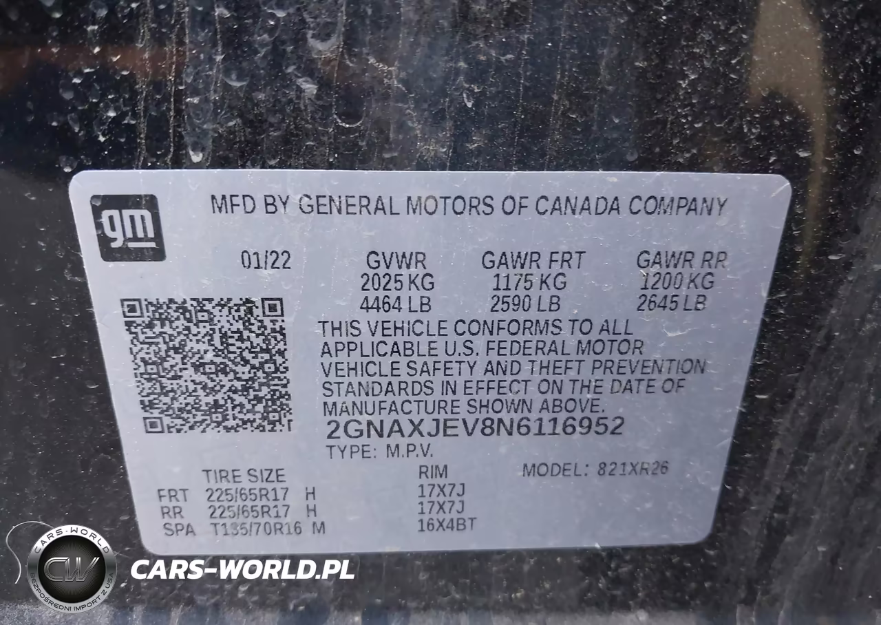 2022 Chevrolet Equinox Fwd 2Fl VIN:2GNAXJEV8N6116952 - 9