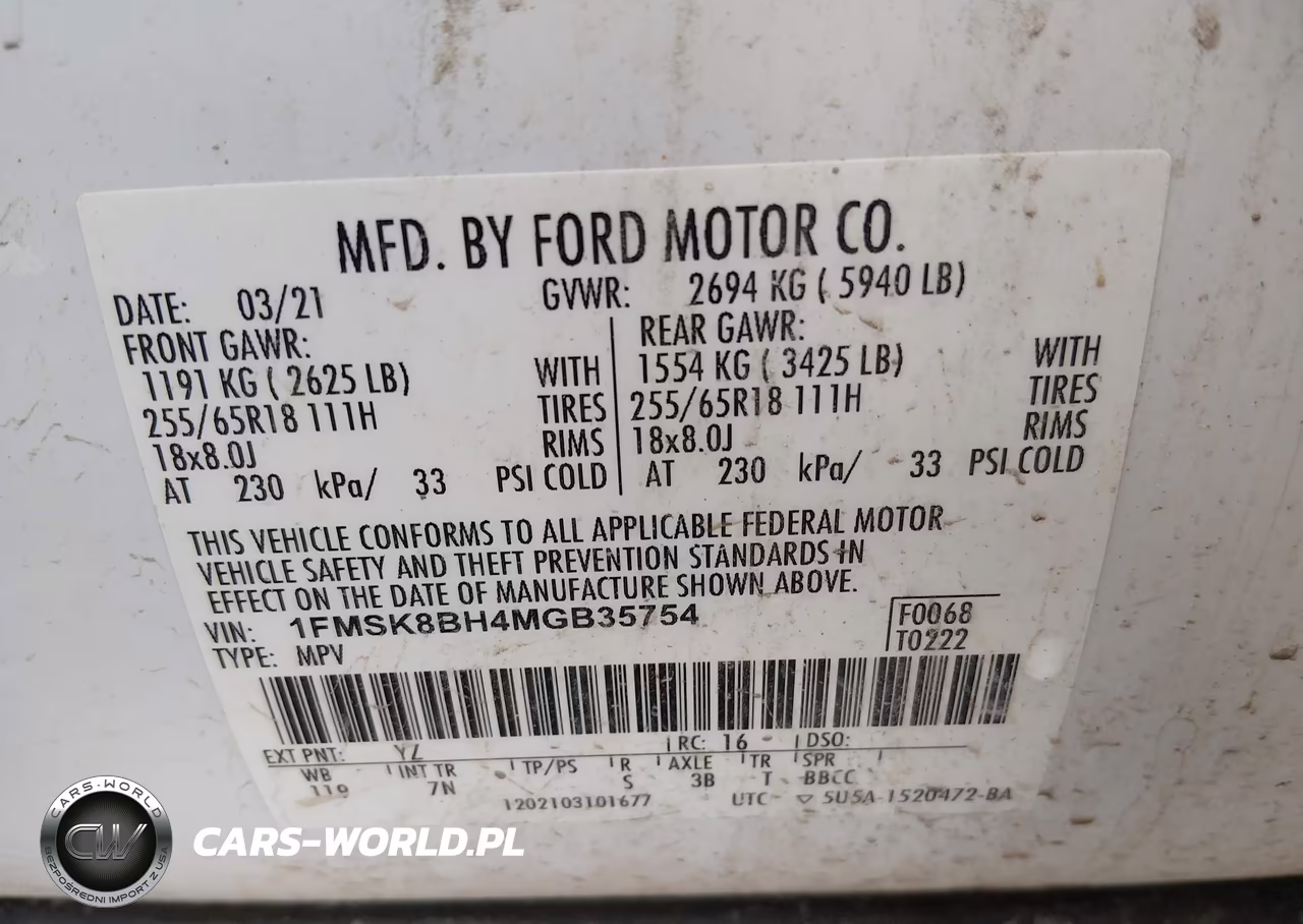 2021 Ford Explorer VIN:1FMSK8BH4MGB35754 - 9