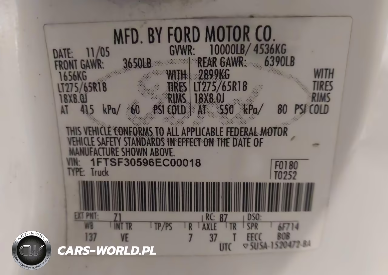 2006 Ford F-350 Xl-Xlt VIN:1FTSF30596EC00018 - 4