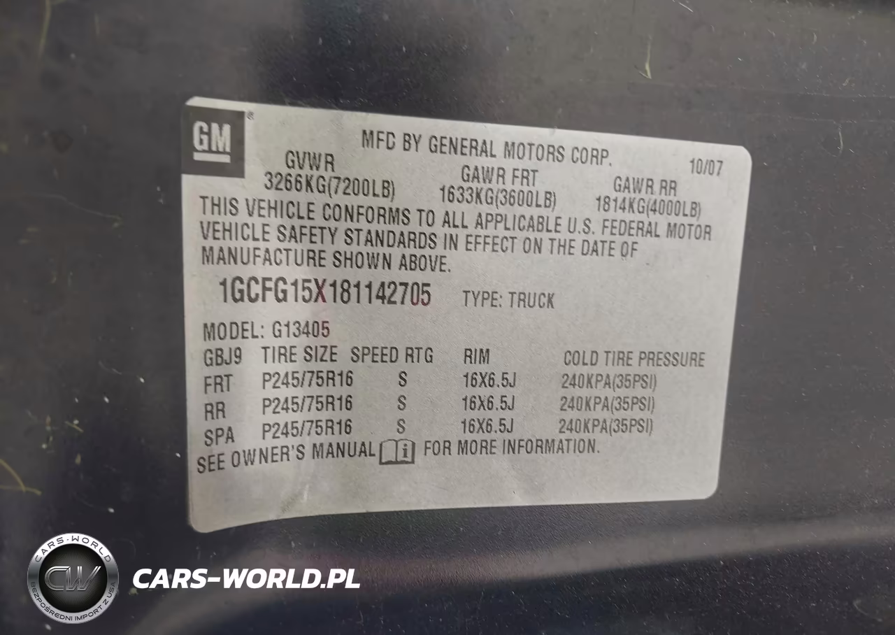 2008 Chevrolet Express Work Van VIN:1GCFG15X181142705 - 9
