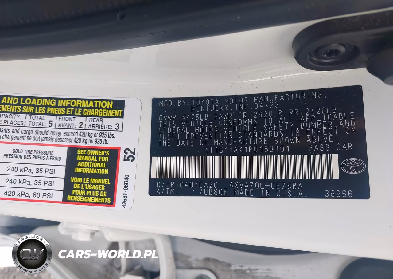 2023 Toyota Camry Se VIN:4T1G11AK1PU153101 - 9