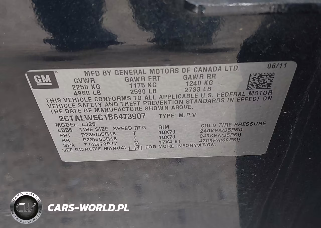 2011 GMC Terrain Slt-2 VIN:2CTALWEC1B6473907 - 9