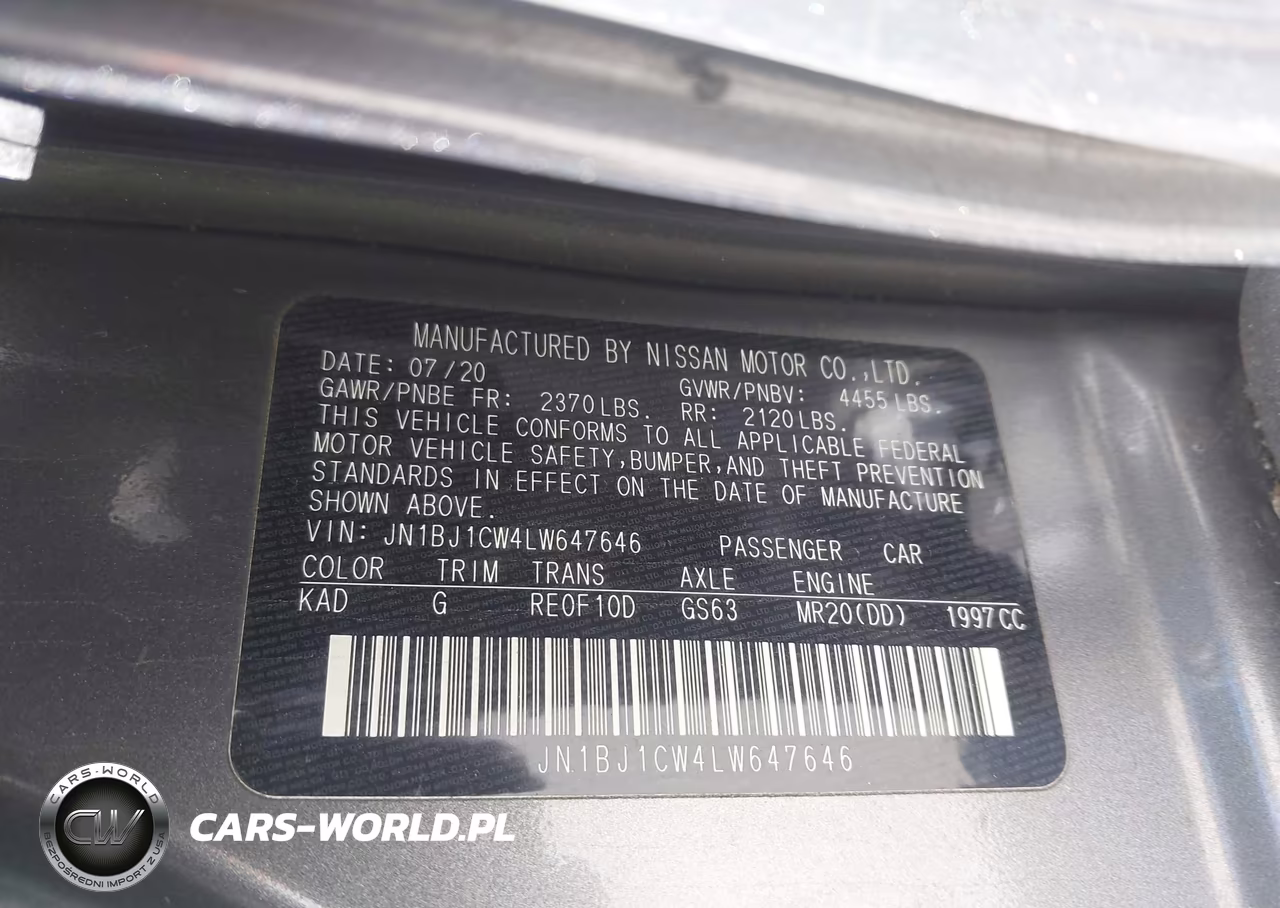 2020 Nissan Rogue Sport S Awd Xtronic Cvt VIN:JN1BJ1CW4LW647646 - 9