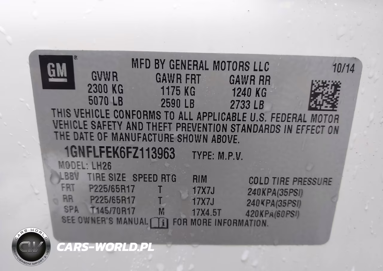 2015 Chevrolet Equinox 1Lt VIN:1GNFLFEK6FZ113963 - 9