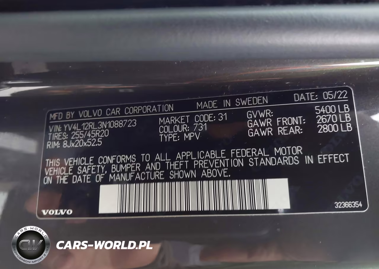 2022 Volvo Xc60 B5 Inscription VIN:YV4L12RL3N1088723 - 9