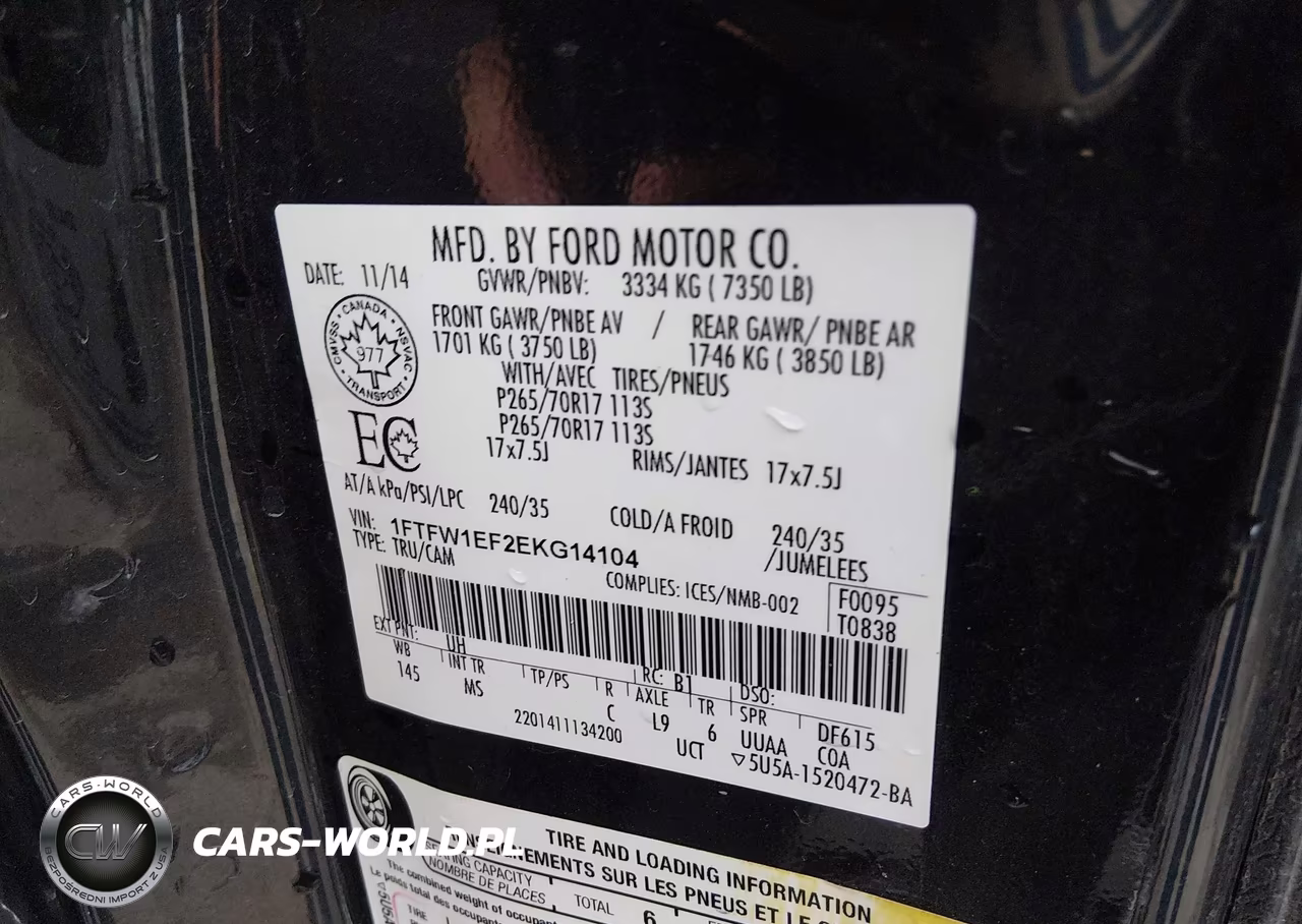 2014 Ford F-150 Xlt VIN:1FTFW1EF2EKG14104 - 9