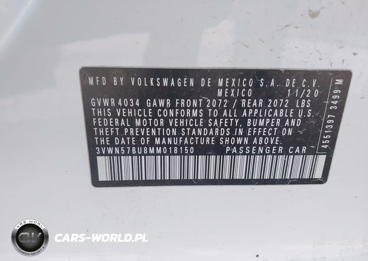 2021 Volkswagen Jetta VIN:3VWN57BU8MM018150 - 9