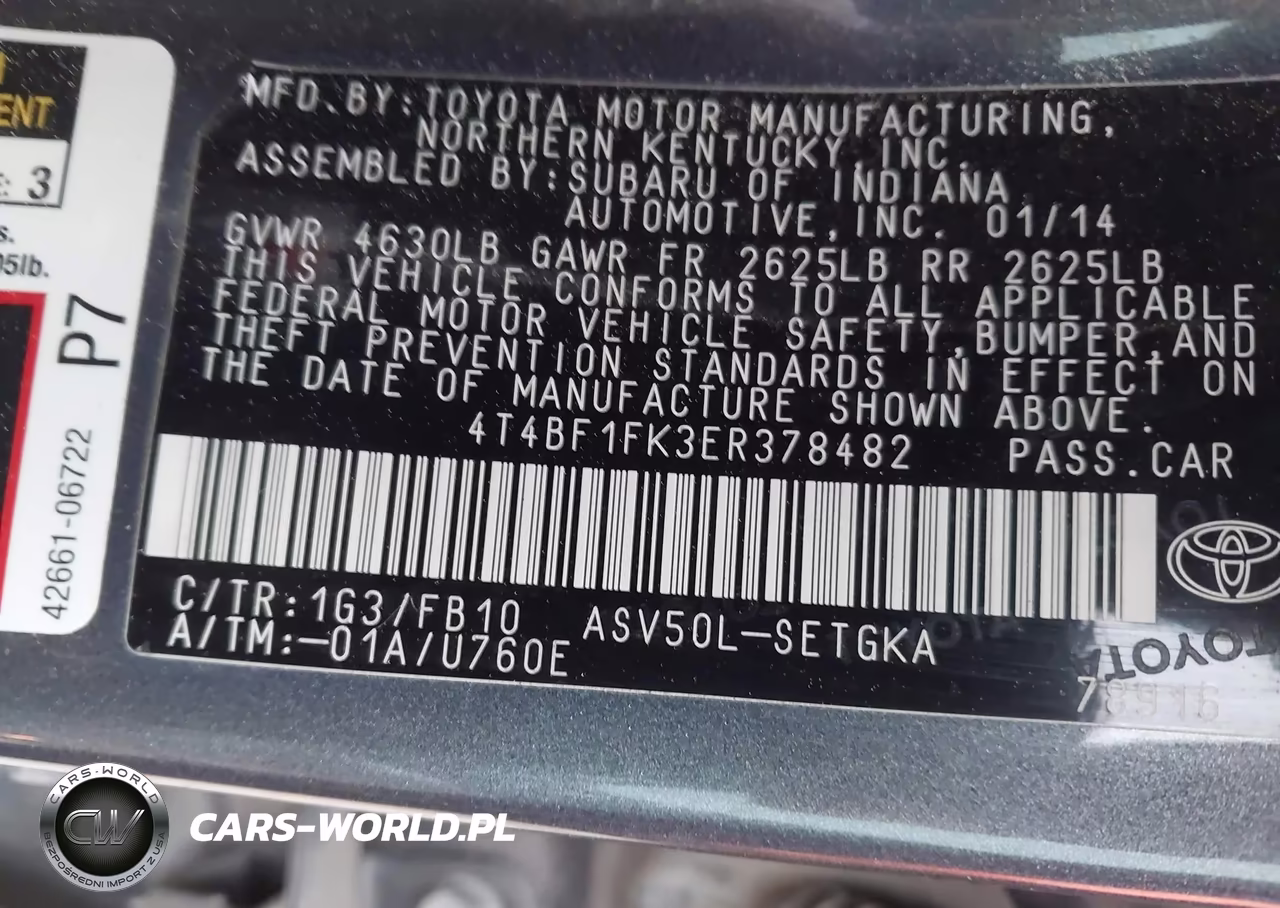 2014 Toyota Camry Xle VIN:4T4BF1FK3ER378482 - 9