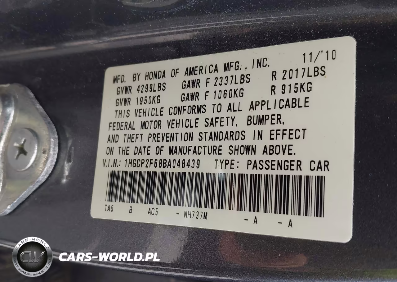 2011 Honda Accord 2.4 Se VIN:1HGCP2F68BA048439 - 9