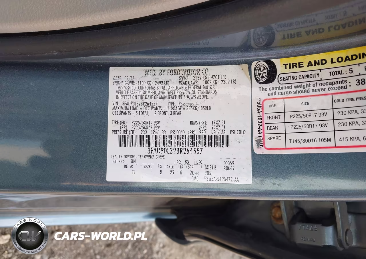 2011 Ford Fusion Hybrid VIN:3FADP0L32BR264557 - 9