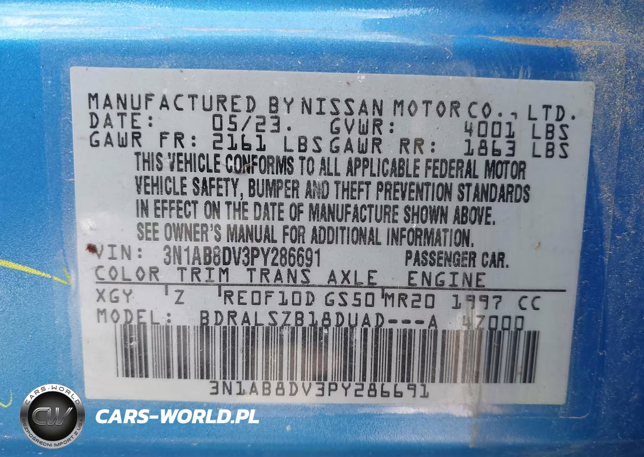 2023 Nissan Sentra Sr Xtronic Cvt VIN:3N1AB8DV3PY286691 - 9