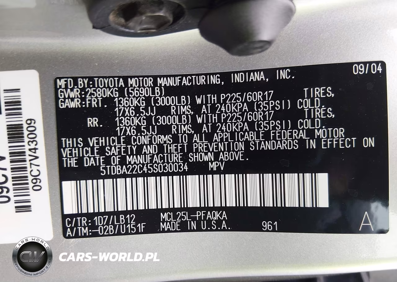 2005 Toyota Sienna Xle Limited VIN:5TDBA22C45S030034 - 9