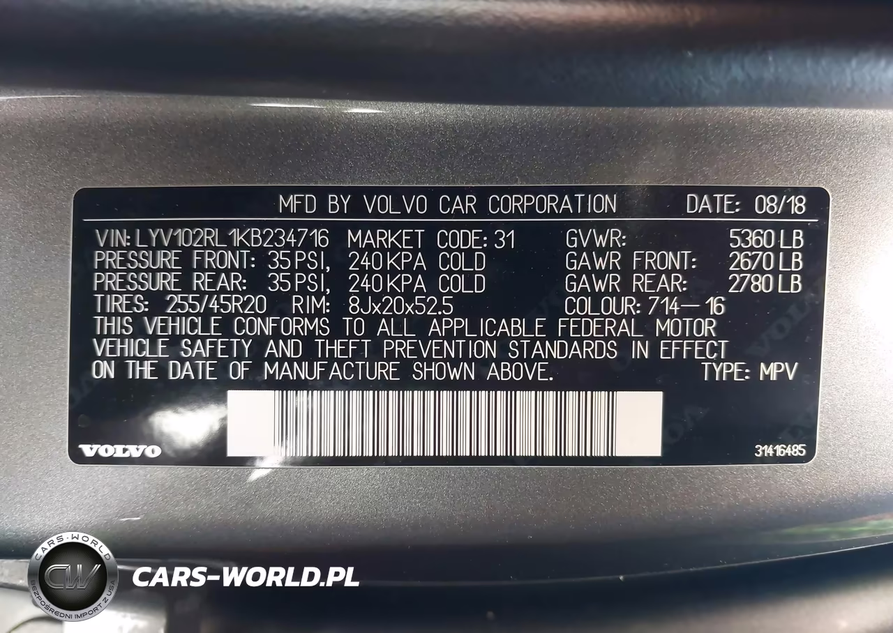 2019 Volvo Xc60 T5 Inscription VIN:LYV102RL1KB234716 - 9