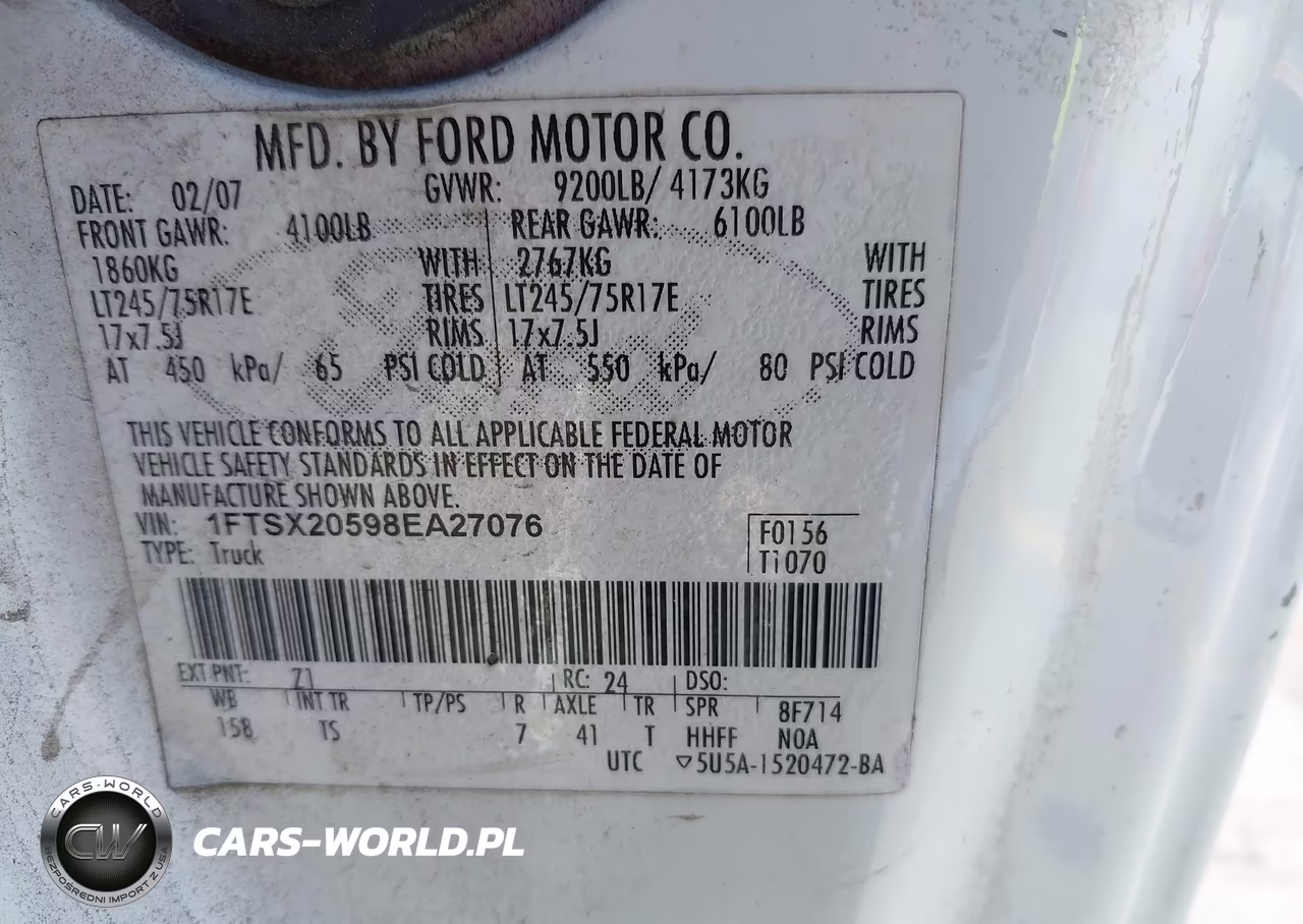 2008 Ford F-250 Lariat-Xl-Xlt VIN:1FTSX20598EA27076 - 9